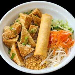 VE6 - Fried Tofu with Vermicelli and Spring Roll