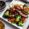 B6 - Beef in Black Bean Sauce and Mixed Vegetables Stir Fry