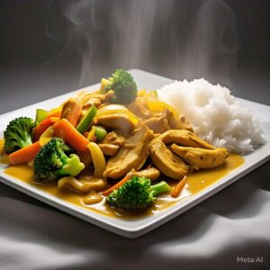 C7 - Chicken Curry with Mixed Vegetables Stir Fry