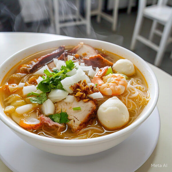 S5 - Hot & Sour Rice Noodle Soup - Seafood