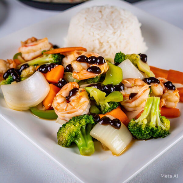 SH6 - Shrimp & Vegetables in Black Bean Sauce Stir Fry