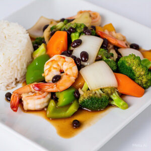 SH6 - Shrimp & Vegetables in Black Bean Sauce Stir Fry
