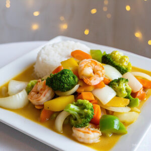 SH7 - Shrimp & Vegetables Curry Stir Fry