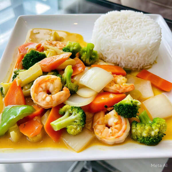 SH7 - Shrimp & Vegetables Curry Stir Fry