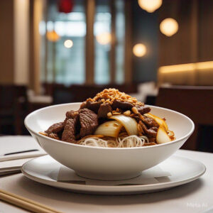 V2 - Vermicelli with Stir Fried Beef Tenderloin Satay
